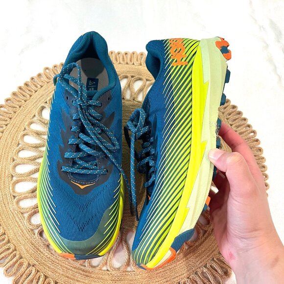 Hoka Torrent 2 Trail Racer Running Hiking Shoes Blue 1110496 Men's 10 - Picture 1 of 10